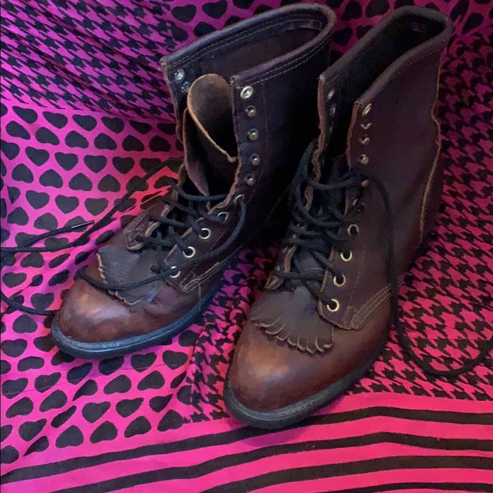 Vintage amazing leather boots, “Tuff” brand